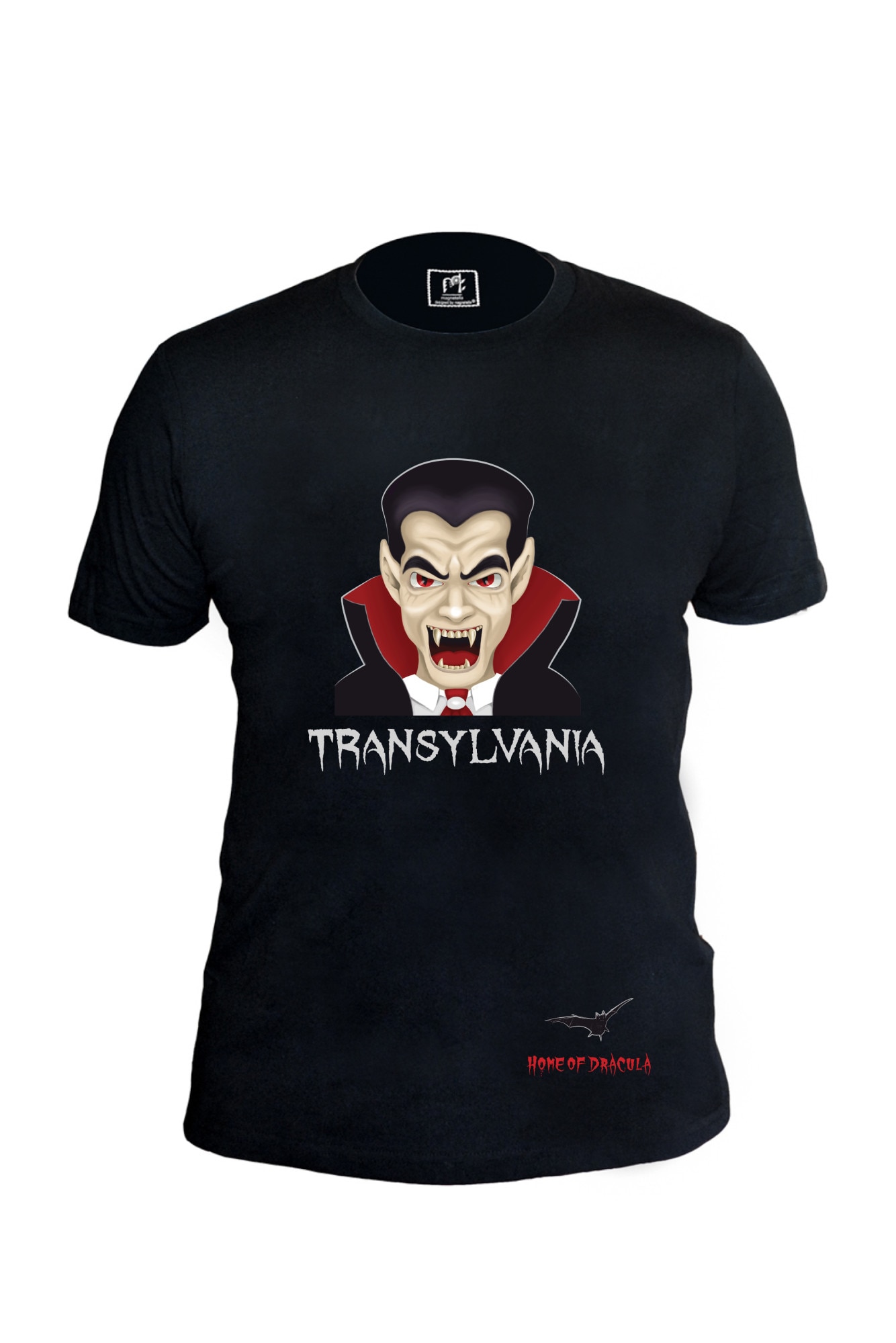 Tricou Portret Dracula, Negru