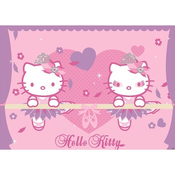 Fototapet pentru copii, hartie, semilavabil, Hello Kytty 254cm x 184cm Fototapet pentru copii, hartie, semilavabil, Hello Kytty 254cm x 184cm