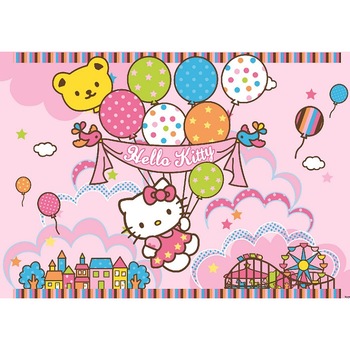 Fototapet pentru copii, hartie, semilavabil, Hello Kytty 254cm x 184cm 451P4 Fototapet pentru copii, hartie, semilavabil, Hello Kytty 254cm x 184cm 451P4