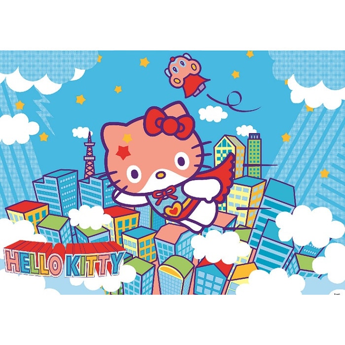 Fototapet pentru copii, hartie, semilavabil, Hello Kytty 368cm x 254cm 456P8