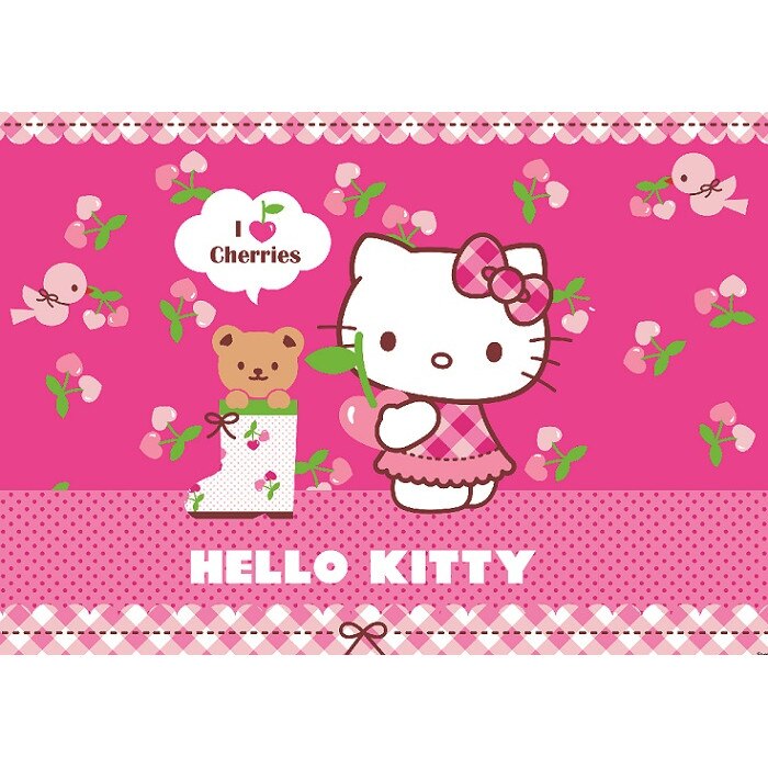 Fototapet pentru copii, hartie, semilavabil, Hello Kytty 368cm x 254cm 457P8