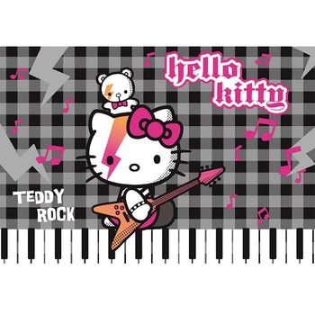 Fototapet pentru copii, hartie, semilavabil, Hello Kytty 254cm x 184cm 458P4 Fototapet pentru copii, hartie, semilavabil, Hello Kytty 254cm x 184cm 458P4