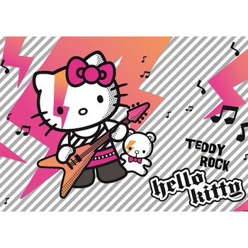 Fototapet pentru copii, hartie, semilavabil, Hello Kytty 368cm x 254cm 459P8 Fototapet pentru copii, hartie, semilavabil, Hello Kytty 368cm x 254cm 459P8