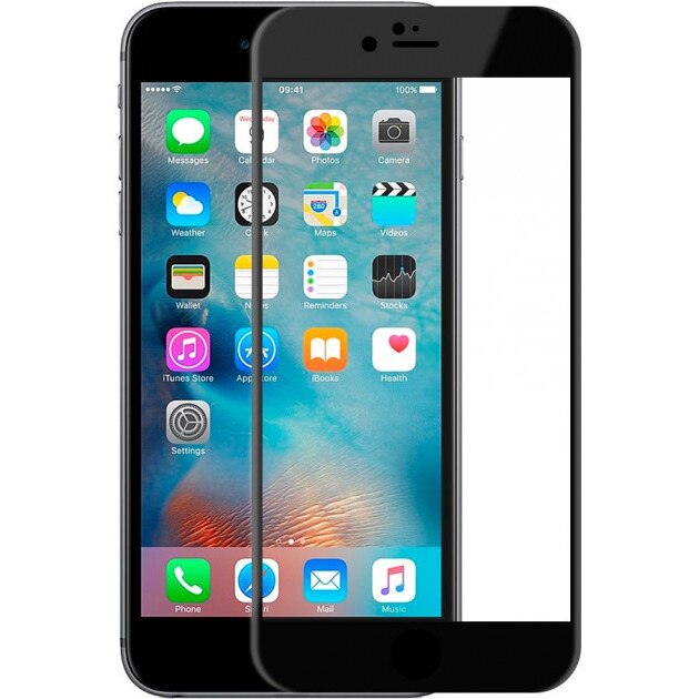 Folie de sticla 2,5D ROCK Full Screen pentru iPhone 6S / 6, Neagra