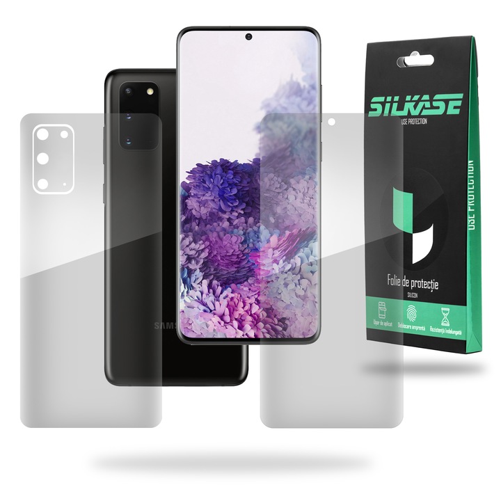 Комплект от 2 фолиа SILKASE за Samsung Galaxy S20, защита на телефона, възобновяем силикон