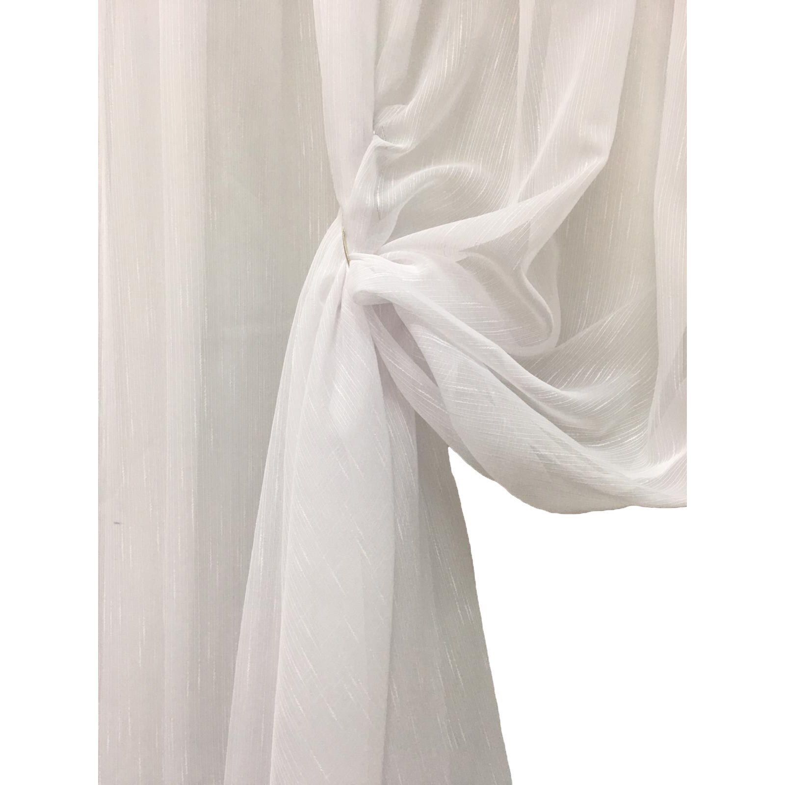 Perdea alba 300x245cm cu mici insertii albe by Liz Line - RD1333