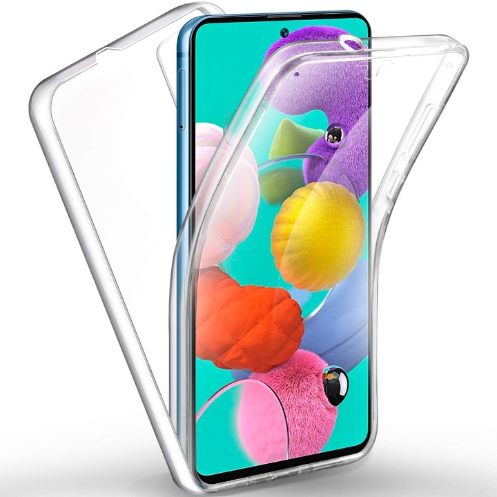 Védőtok Forcell 360 Full Cover Case Samsung Galaxy A51-hez, átlátszó