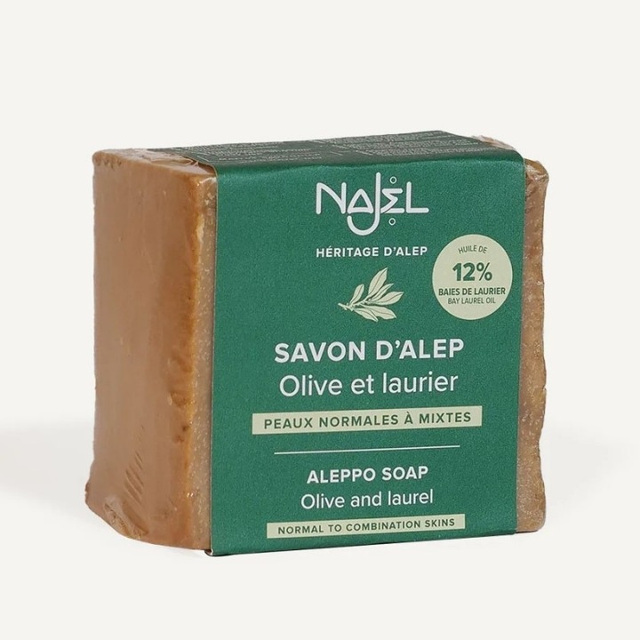 Sapun de Alep Traditional cu 12% Ulei de Dafin Najel 180g – Ideal pentru Piele Sensibila, Alergica, Dermatita, Dermatoze, Psoriazis, Eczeme | Natural, Hidratant, Hipoalergenic, Fara Aditivi, Potrivit pentru Fata si Corp