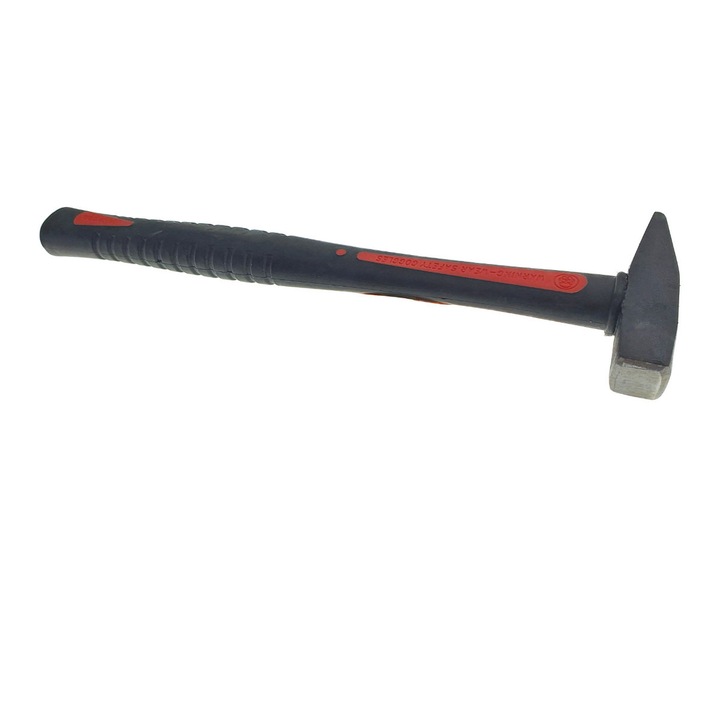 Чук 200гр, с дръжка 286х30х23мм, фибран, изолиран, противоплъзгащ, черен с червено