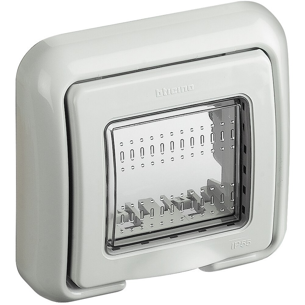 Rama exterior cu capac de protectie 2 module Bticino Matix 25602