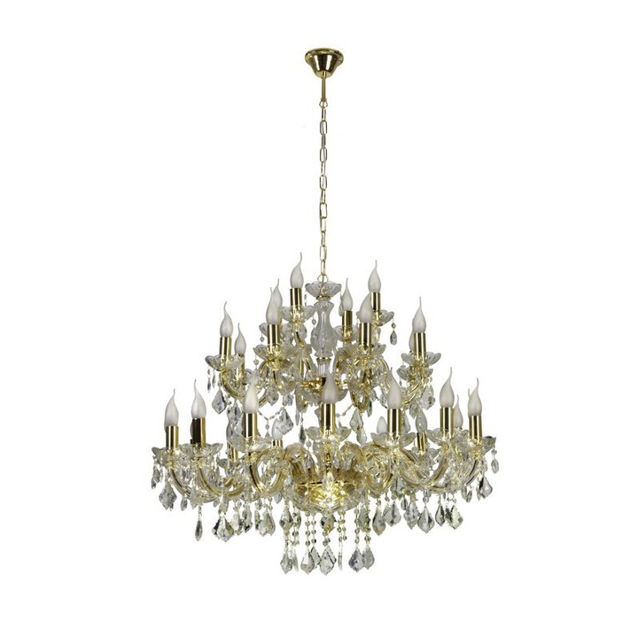 Полилей Candellux Maria Teresa , 28x40W E14, Златен/кристал