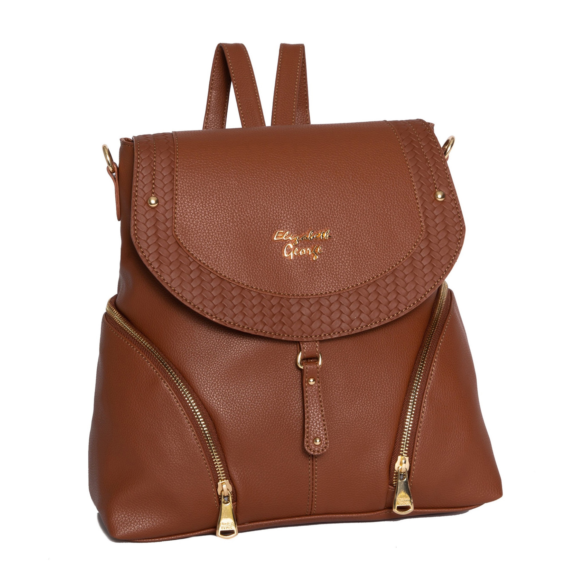 Rucsac Elizabeth George, Dana Series, 24.5-31x10.5x29 cm, Maro