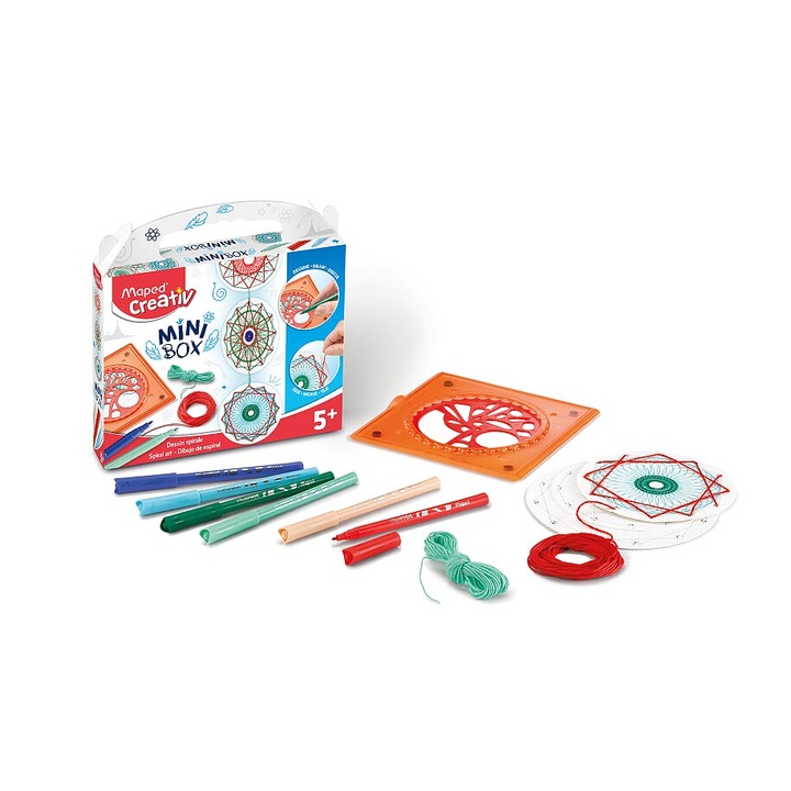 Креативен комплект Maped MINI BOX Mandala за шиене и рисуване 12 части