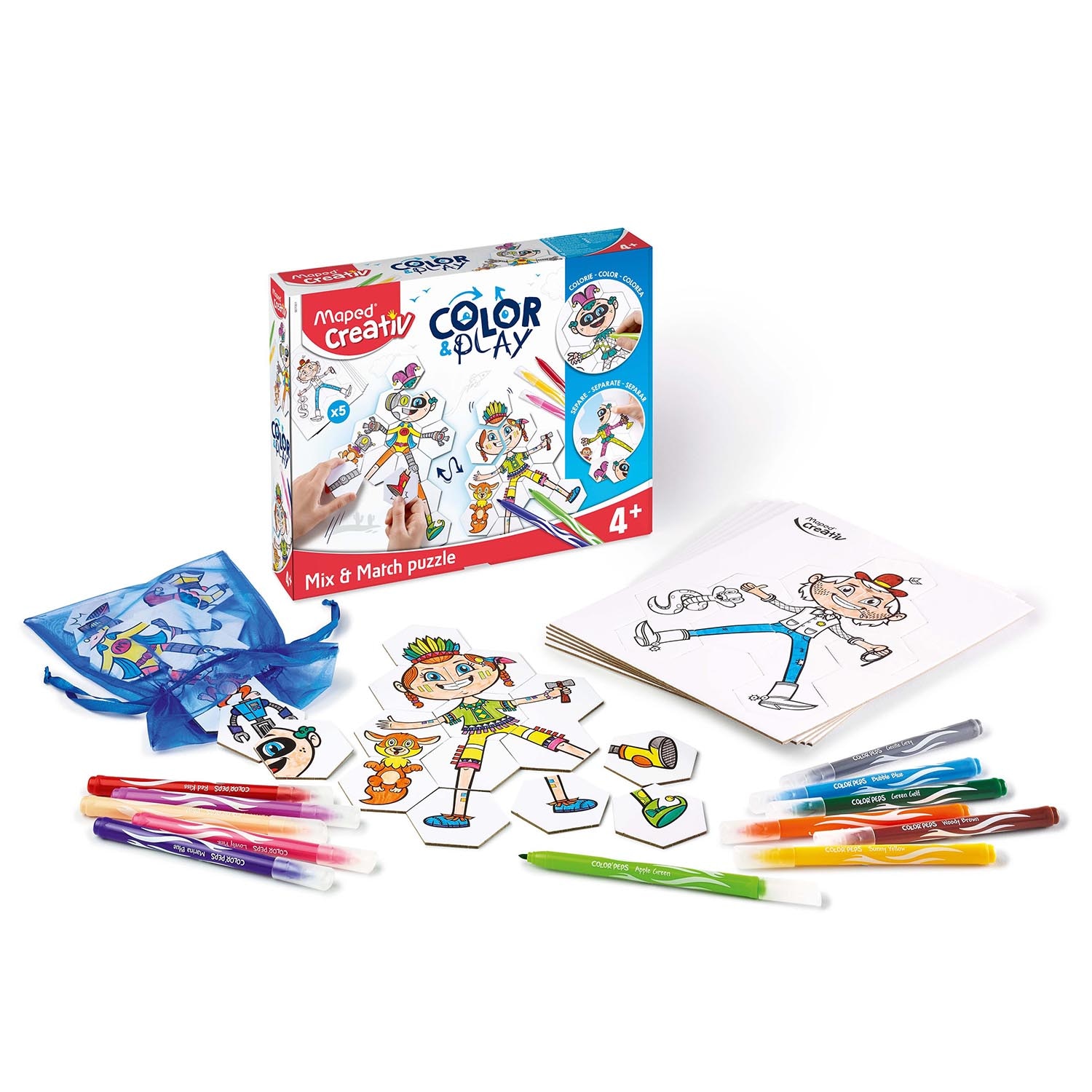 Set Creativ, Color&Play, puzzle, Maped