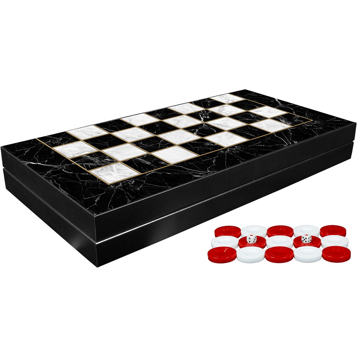 Set joc table Terra B&W Marble, 50x50 cm