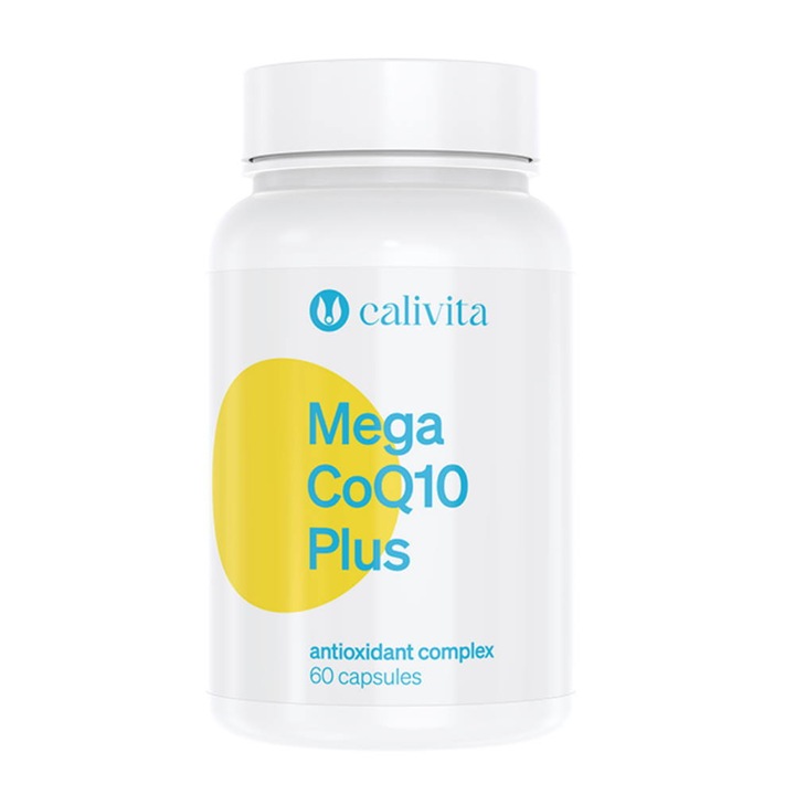 Supliment alimentar cu o doza mare de coenzima Q10, Mega Co Q10 Plus, 60 capsule, CaliVita