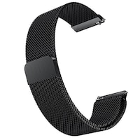 Curea Milanese Loop Slim, compatibila Huawei Watch GT 2 42mm, telescoape QR, Negru