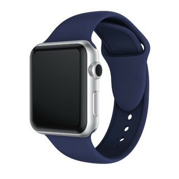 Curea compatibila cu Apple Watch 1 2 3 4 5 , Bratara Sport, Silicon, 40mm, Midnight Blue Curea compatibila cu Apple Watch 1 2 3 4 5 , Bratara Sport, Silicon, 40mm, Midnight Blue
