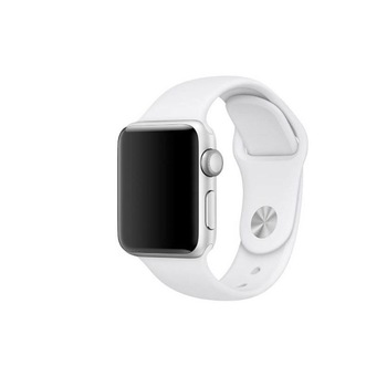 Curea compatibila cu Apple Watch 1 2 3 4 5 , Bratara Sport, Silicon, 40mm, Alb