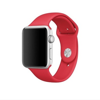 Curea compatibila cu Apple Watch 1 2 3 4 5 , Bratara Sport, Silicon, 40mm, Rosu