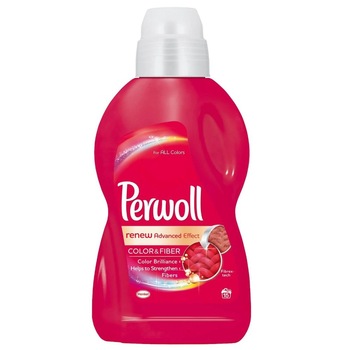 Detergent Lichid PERWOLL Color & Fiber, 15 Spalari, 900 ml, Detergent Lichid pentru Haine Colorate, Solutii Rufe Colorate Detergent Lichid PERWOLL Color & Fiber, 15 Spalari, 900 ml, Detergent Lichid pentru Haine Colorate, Solutii Rufe Colorate