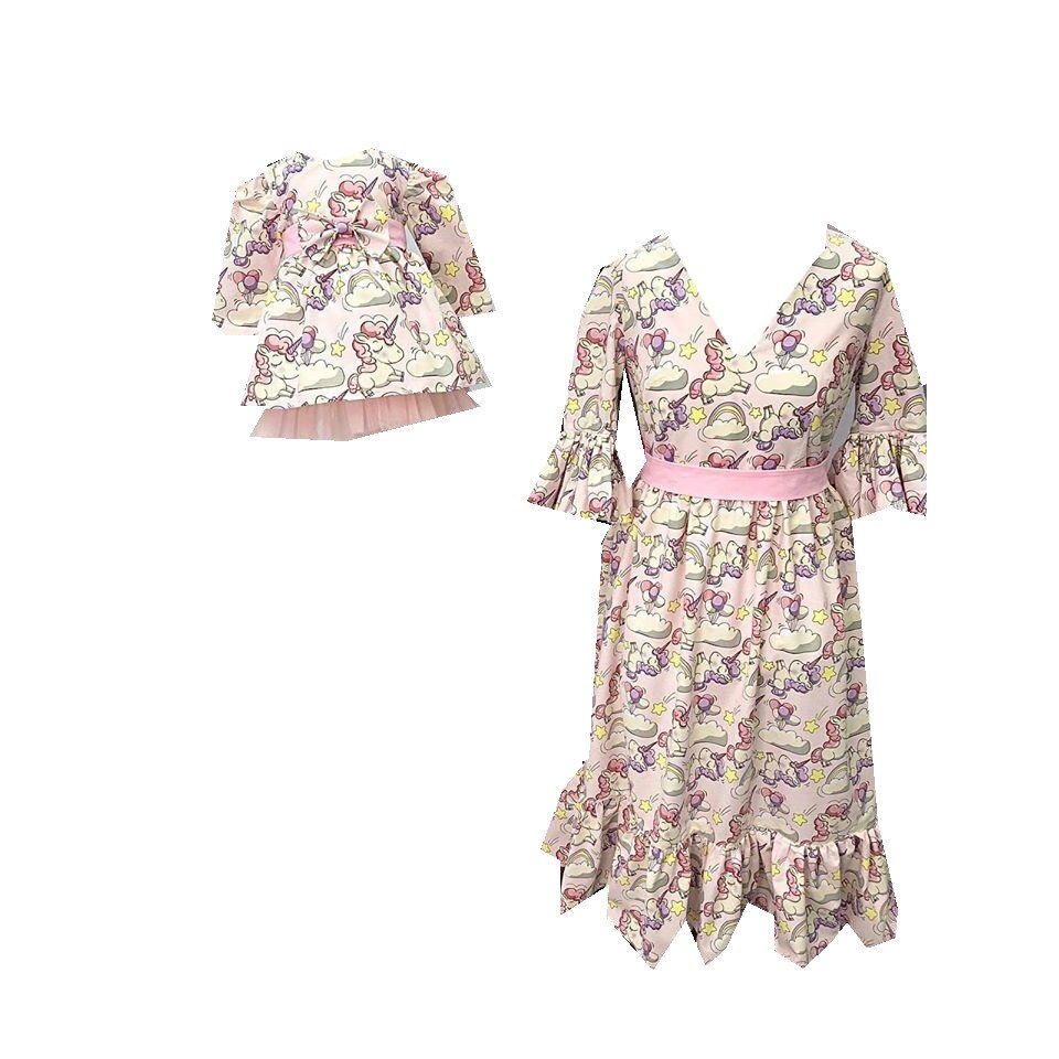 Set mama fiica, Bella, model maya, roz, masura S si 1 an