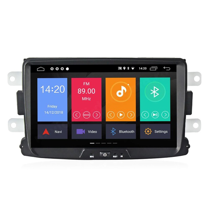 Авто мултимедиен плеър PNI DAC100 с Android 10, 2GB DDR3/ROM 32GB, Навигационна система за Dacia Logan 2, Sandero, Duster, Renault Captur, Touch Screen, Bluetooth, RDS