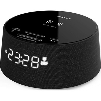 Ceas cu alarma, PHILIPS TAPR702/12, Bluetooth, incarcare wireless, USB, Negru. Ceas cu alarma, PHILIPS TAPR702/12, Bluetooth, incarcare wireless, USB, Negru.
