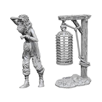 Set Figurine Deep Cuts Unpainted Hanging Cage Set Figurine Deep Cuts Unpainted Hanging Cage