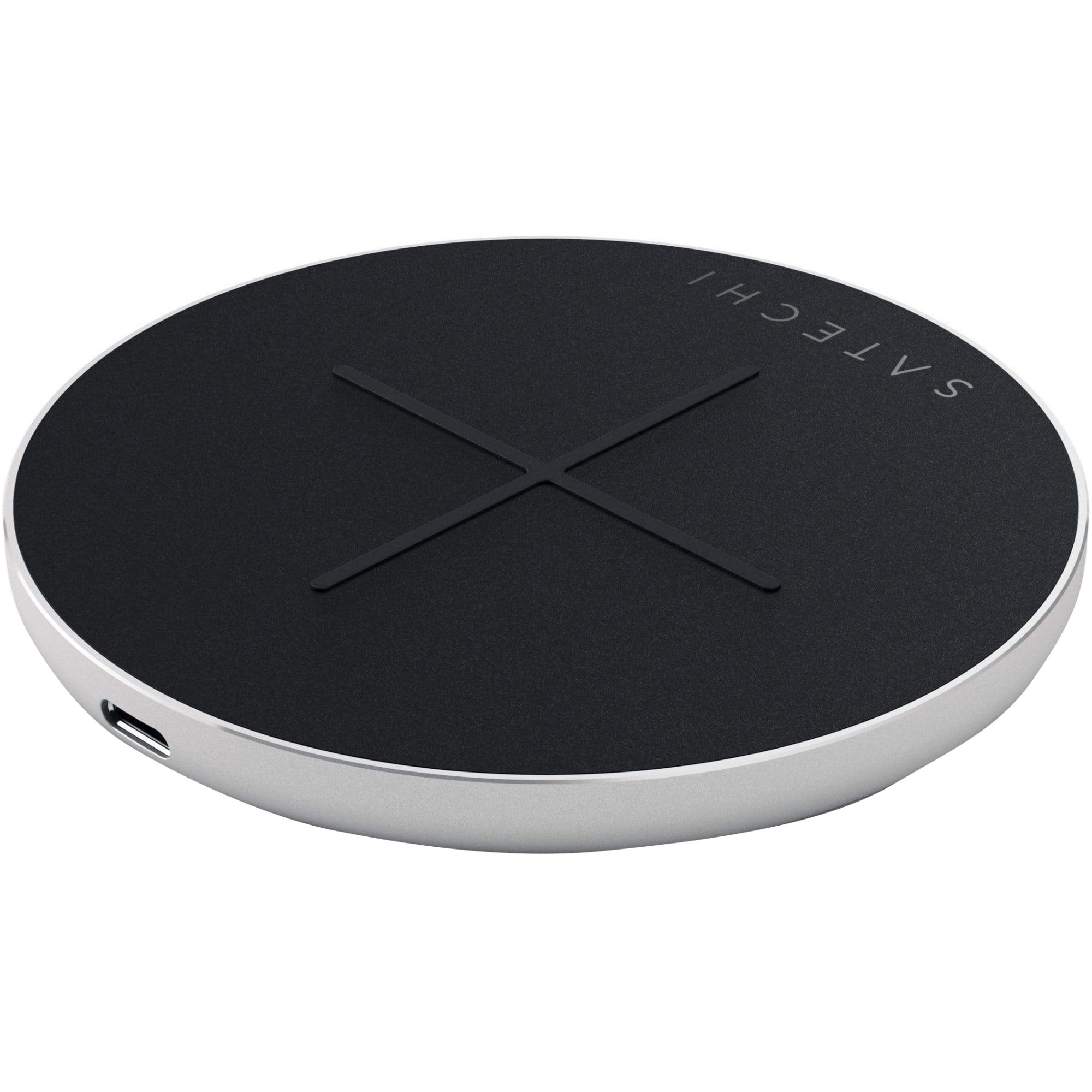 Incarcator wireless Satechi Aluminum Fast Charger V2, USB Type C, Silver