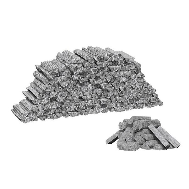 Set Deep Cuts Unpainted Piles Of Wood