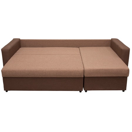 Coltar extensibil Kring Nero, 225x145x82, reversibil, suprafata dormit 200x140 cm, maro