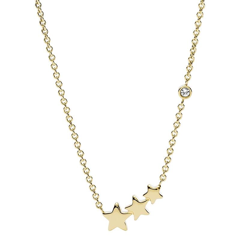 Colier Fossil Vintage Motifs JF03161710, Auriu