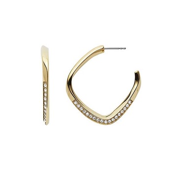 Cercei Fossil Classic JF03198710, Argintiu, Auriu Cercei Fossil Classic JF03198710, Argintiu, Auriu