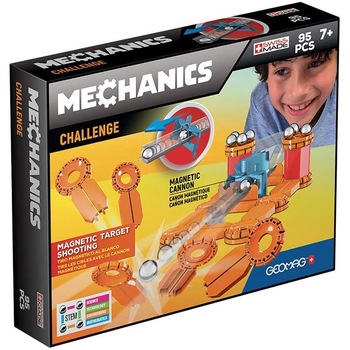 Set constructie magnetic Geomag Mechanics Challenge 95 piese Set constructie magnetic Geomag Mechanics Challenge 95 piese