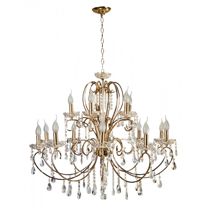 Полилей Candellux Aurora , 15x40W E14, Златен