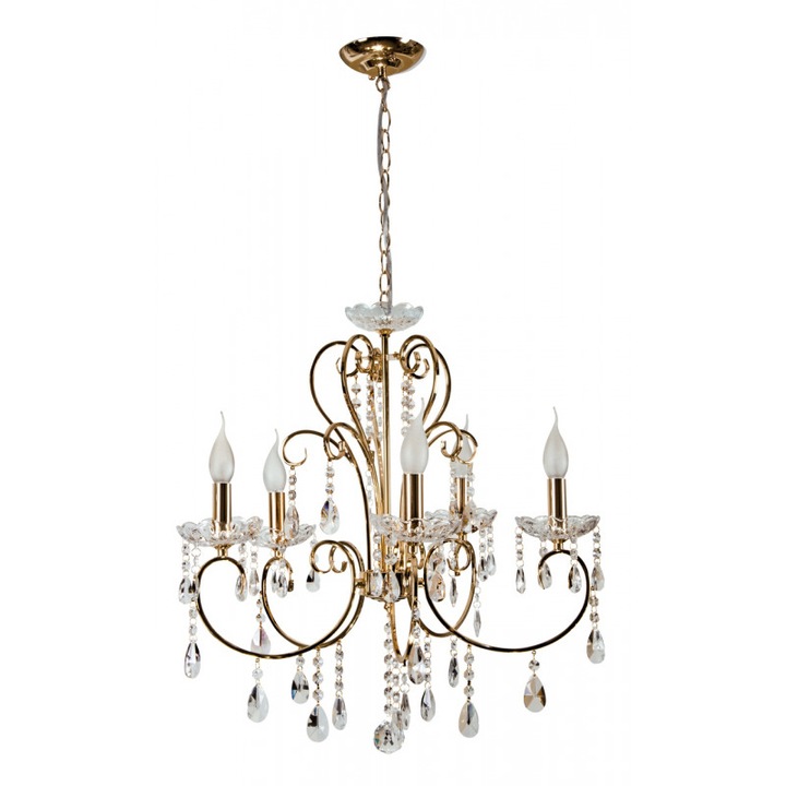 Полилей Candellux Aurora , 5x40W E14, Златен