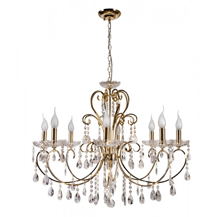 Полилей Candellux Aurora , 8x40W E14, Златен