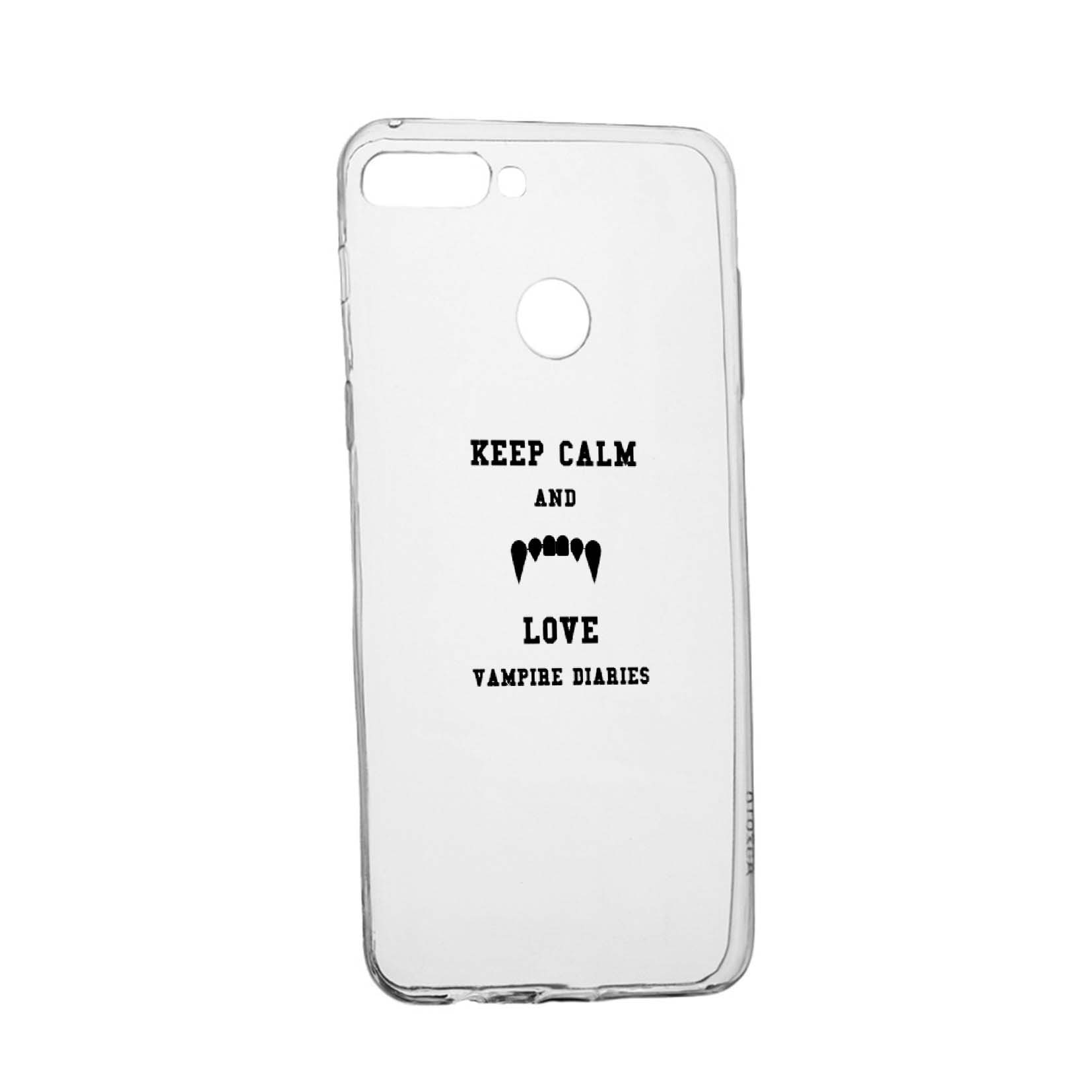 Husa de protectie Jurnalele Vampirilor - Keep Calm, Movie, pentru Huawei Y7 Prime 2018 / Y7 2018, rezistenta la uzura, anti-alunecare, din silicon Premium, 581