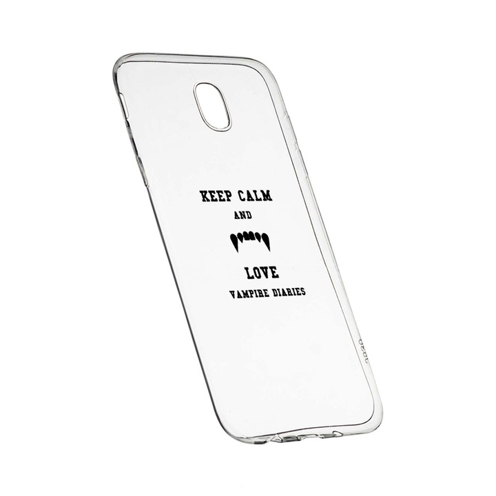 Husa de protectie Jurnalele Vampirilor - Keep Calm, Movie, pentru Samsung Galaxy J7 2017, rezistenta la uzura, anti-alunecare, din silicon Premium, 581