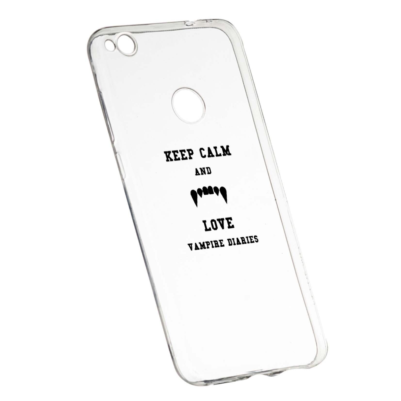 Husa de protectie Jurnalele Vampirilor - Keep Calm, Movie, pentru Huawei P9 Lite 2017/P8, rezistenta la uzura, anti-alunecare, din silicon Premium, 581