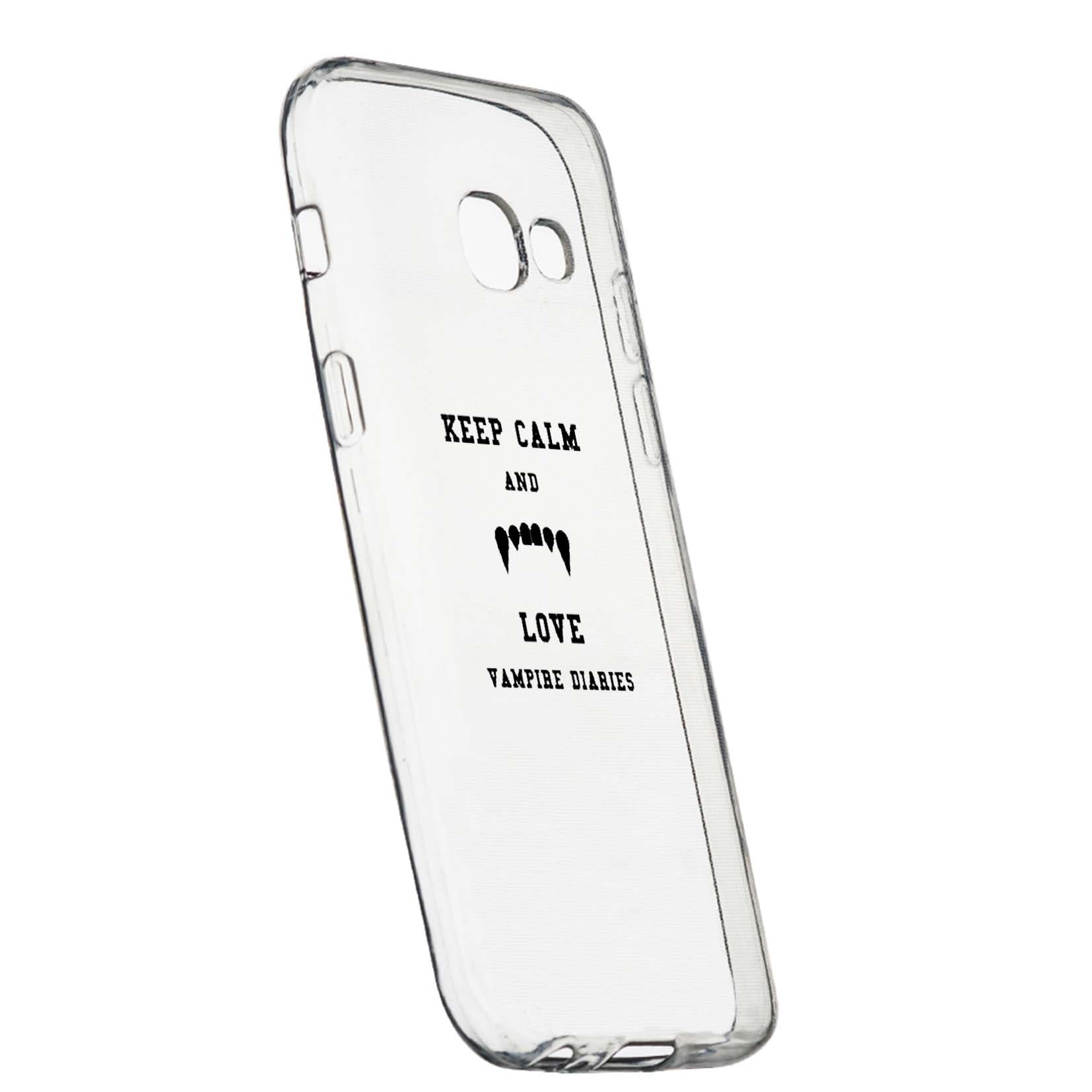 Husa de protectie Jurnalele Vampirilor - Keep Calm, Movie, pentru Samsung Galaxy A5 2016, rezistenta la uzura, anti-alunecare, din silicon Premium, 581