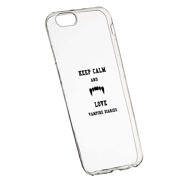 Husa de protectie Jurnalele Vampirilor - Keep Calm, Movie, pentru Apple iPhone 7 Plus / 8 Plus, rezistenta la uzura, anti-alunecare, din silicon Premium, 581