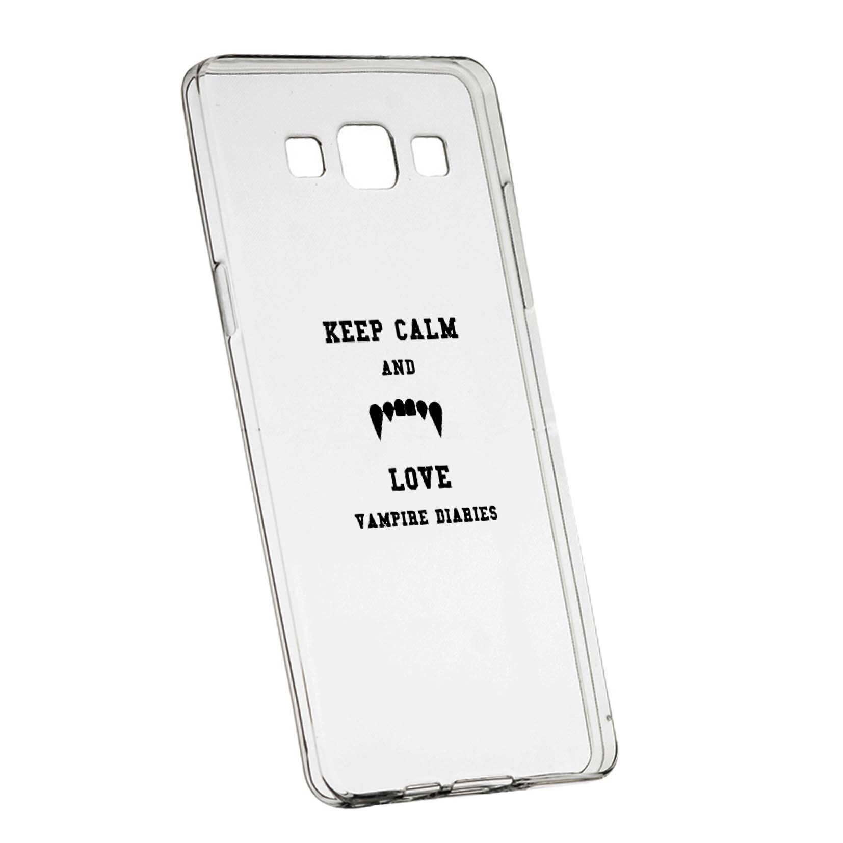 Husa de protectie Jurnalele Vampirilor - Keep Calm, Movie, pentru Samsung Galaxy J3 2016, rezistenta la uzura, anti-alunecare, din silicon Premium, 581