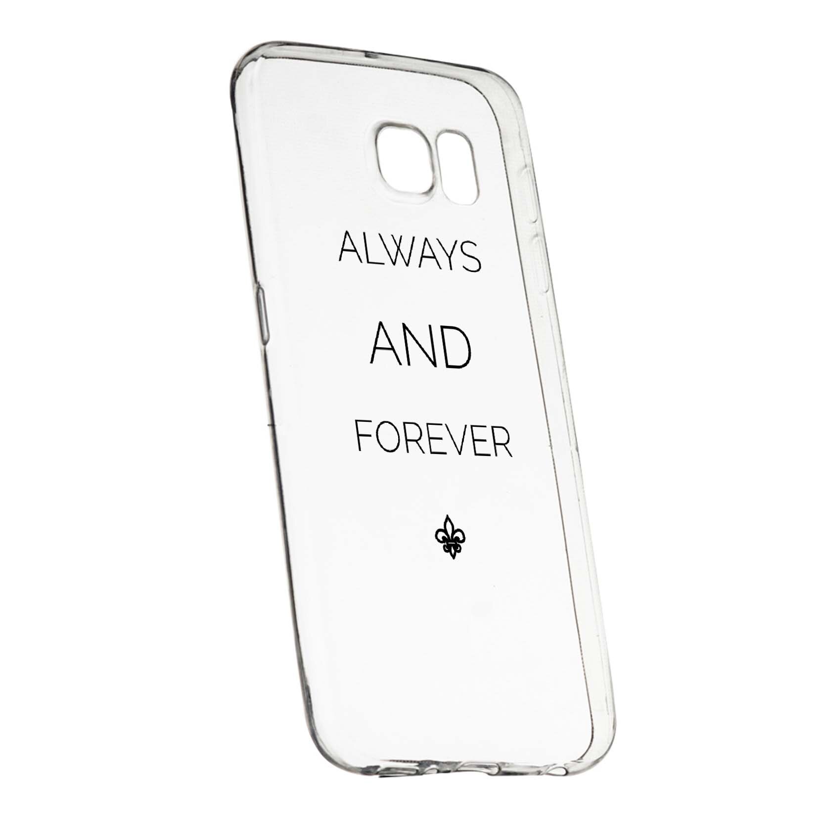 Husa de protectie Jurnalele Vampirilor - Always And Forever, Movie, pentru Samsung Galaxy S6 Edge, rezistenta la uzura, anti-alunecare, din silicon Premium, 583