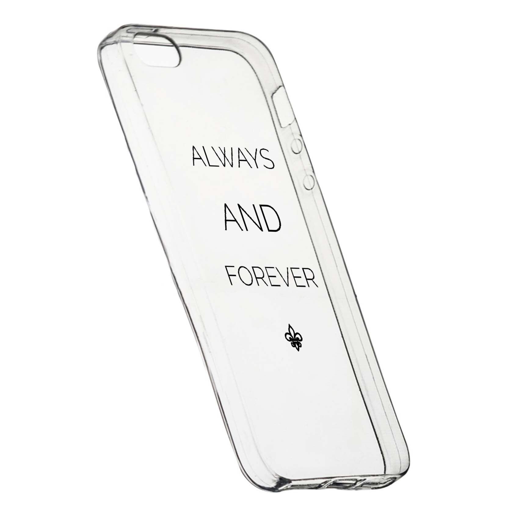 Husa de protectie Jurnalele Vampirilor - Always And Forever, Movie, pentru Apple iPhone 5 / 5S / SE, rezistenta la uzura, anti-alunecare, din silicon Premium, 583