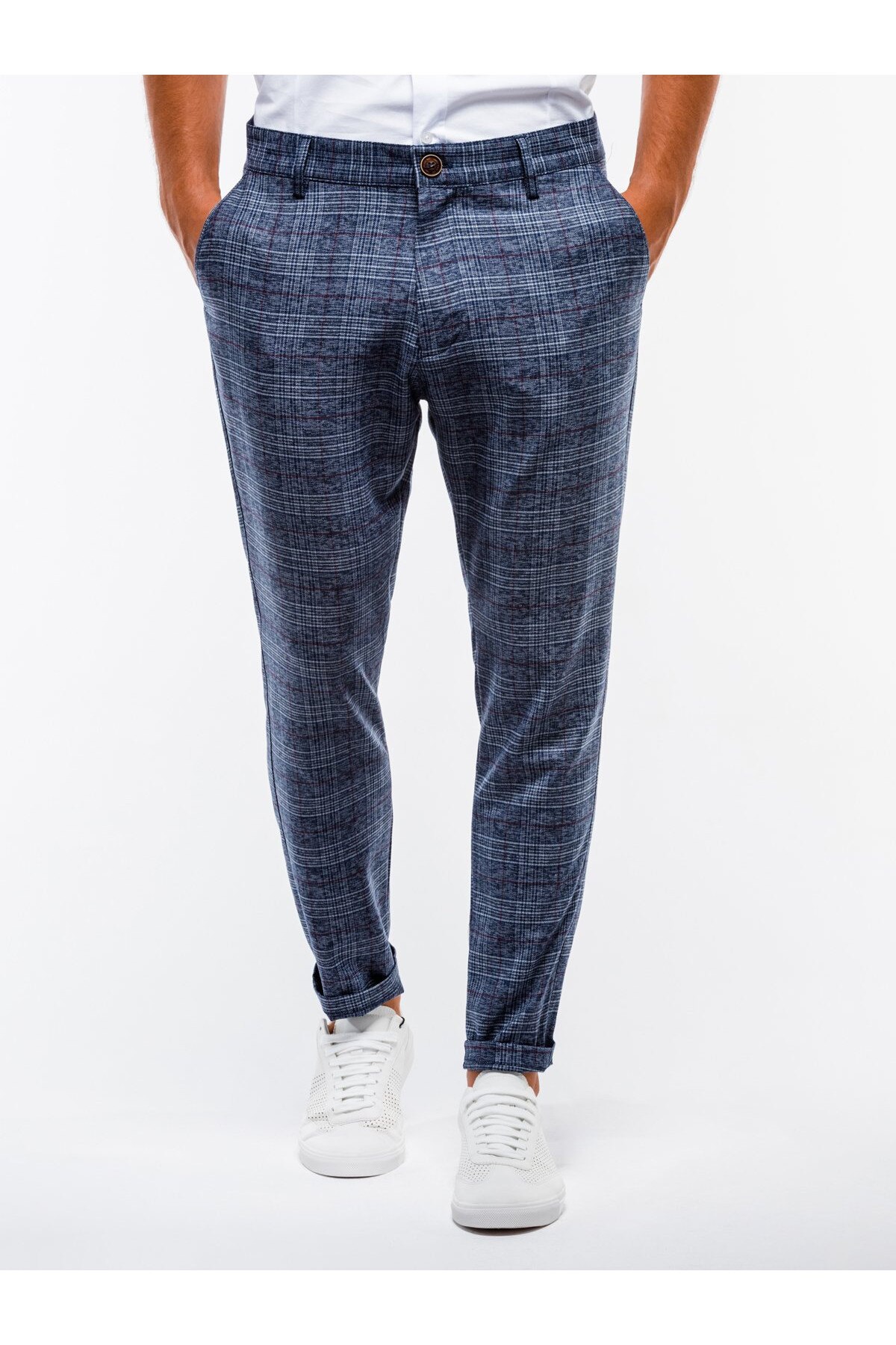 Pantaloni casual premium barbati P848 - bleumarin, Bleumarin, XL