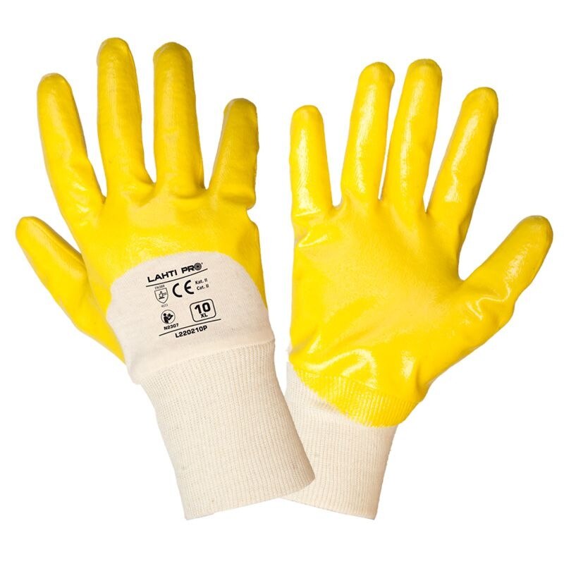 Manusi nitril cu bumbac invelita dorsal intens , marime XL ( 10 )