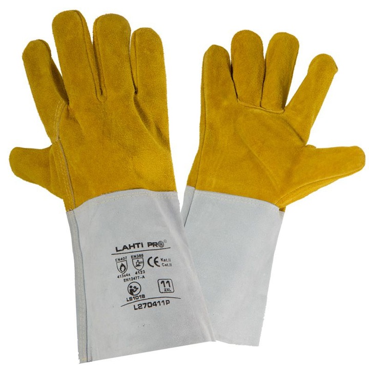 Manusi piele bovina de sudura cusuta, marime 2XL ( 11 )