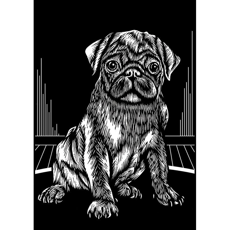 Gravura predesenata Silver Pug Reeves